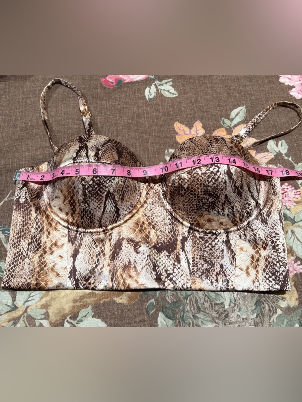 L'AGENCE Sonya Snake Print Silk Bralette. Skirt available for sale in Size 8. - Picture 14 of 15